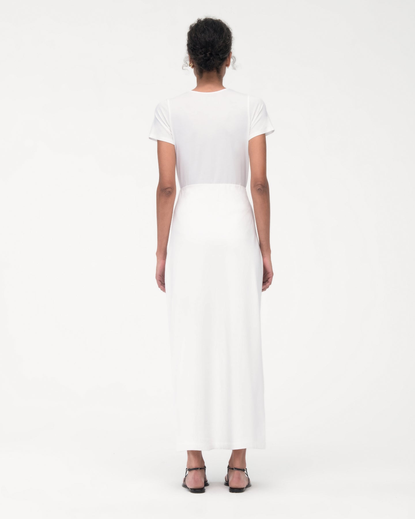 Another Tomorrow Tube Skirt in White – Cotton Women's Skirt