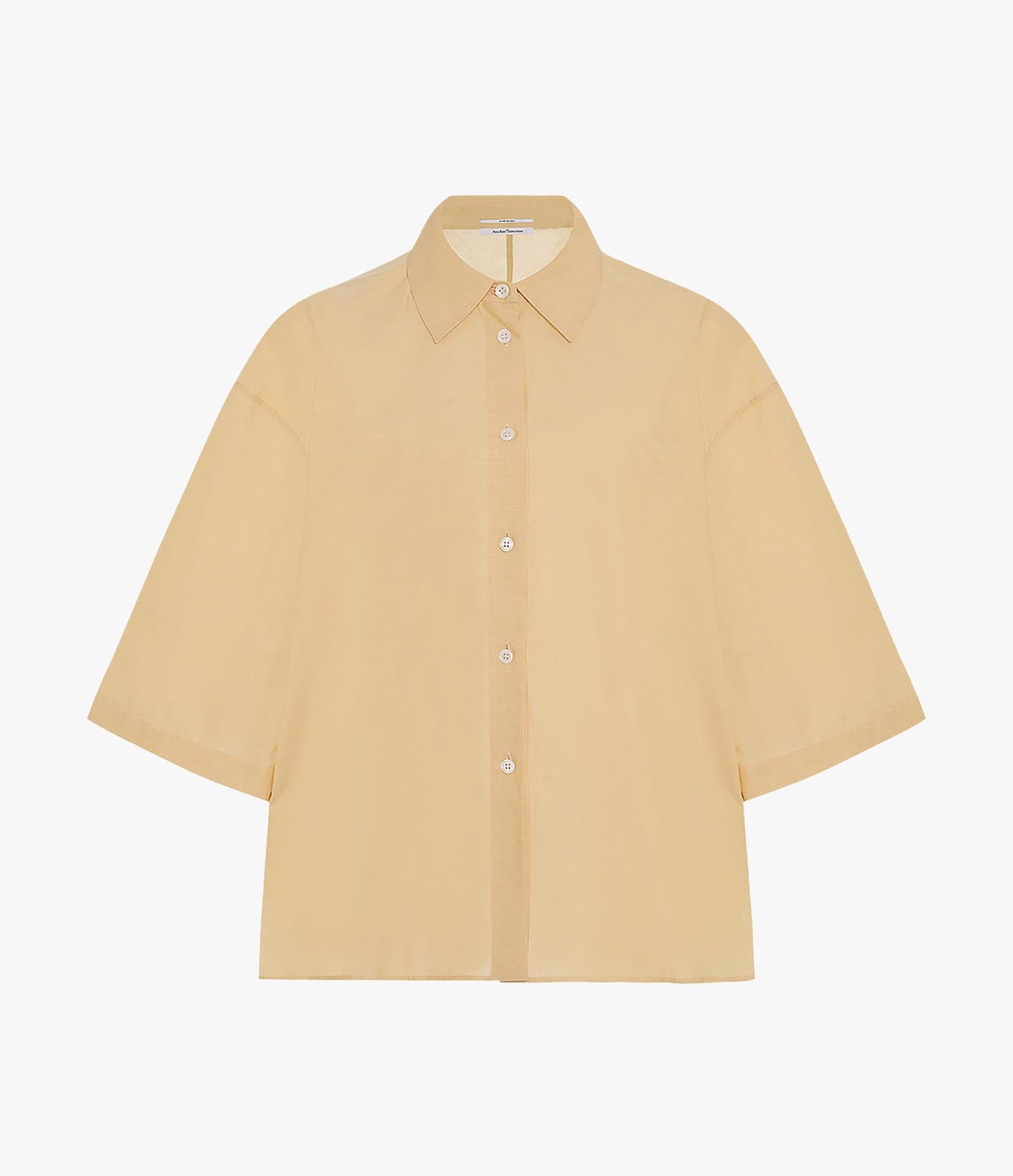 Another Tomorrow Voile Short Sleeve Shirt in Mimosa – Cotton Women's Trousers