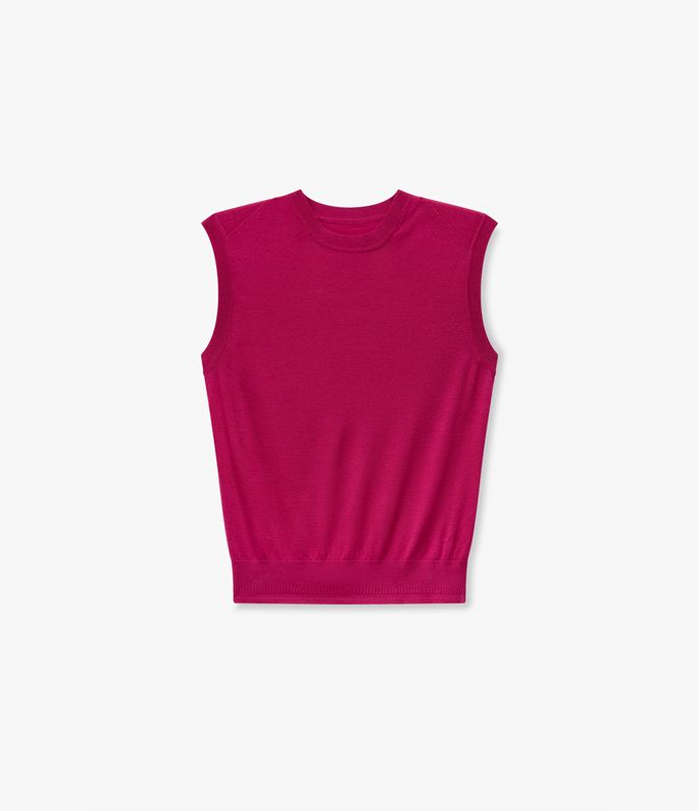 Another Tomorrow Featherweight Shell in Magenta – Wool Women's Top