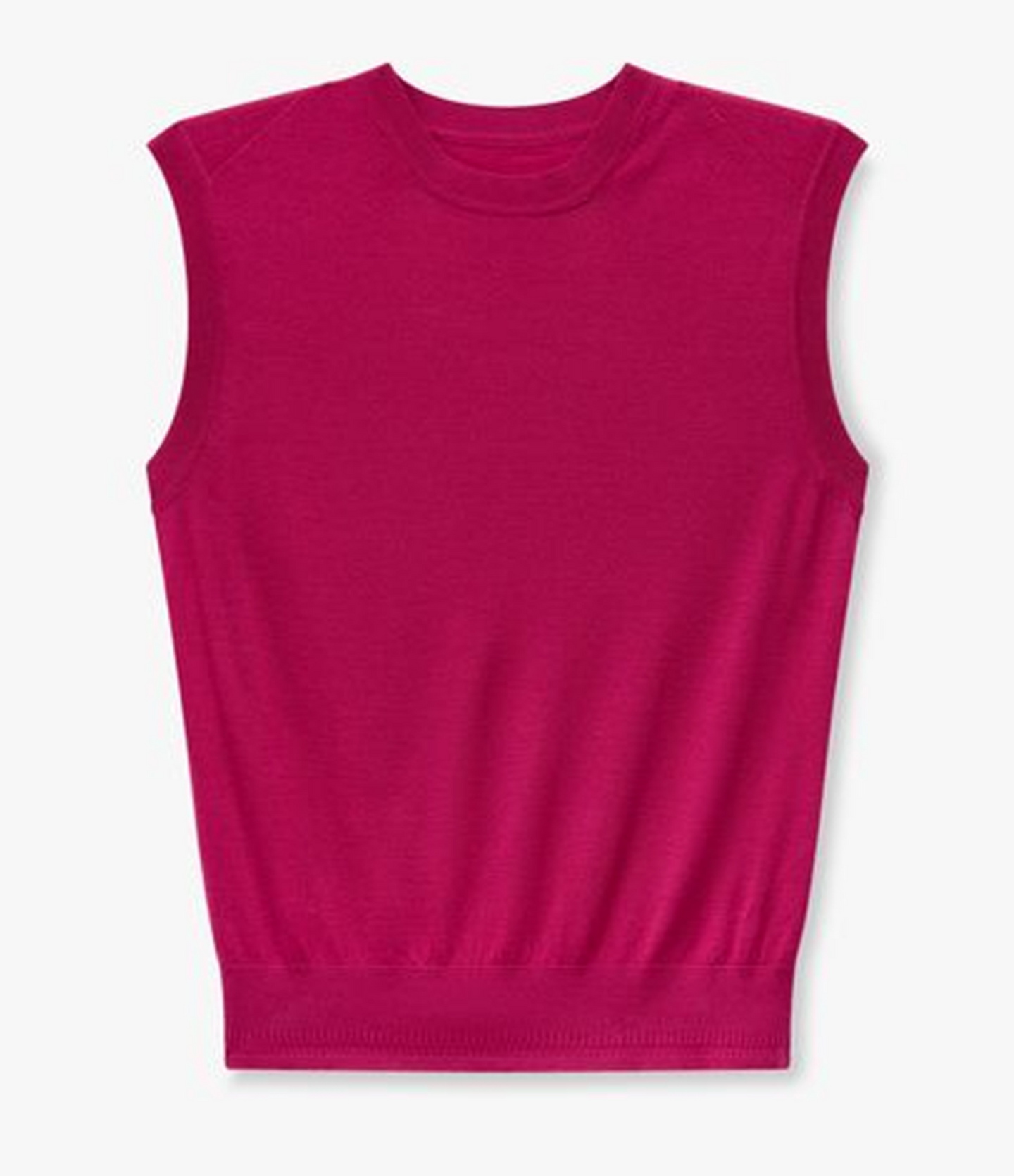 Another Tomorrow Featherweight Shell in Magenta – Wool Women's Top