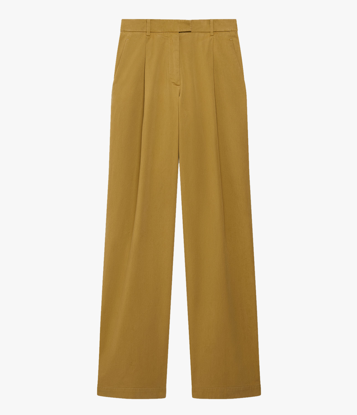 Another Tomorrow Cotton Relaxed Wide Leg Pant in Thyme – Cotton Women's Trousers