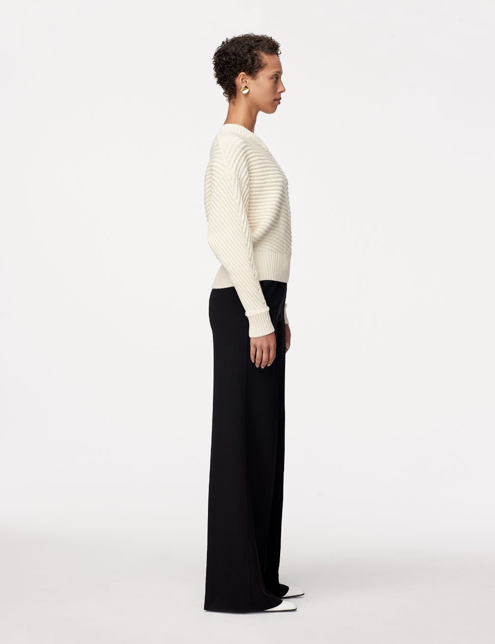 Merino Wool Dolman Sweater | Ivory in ivory