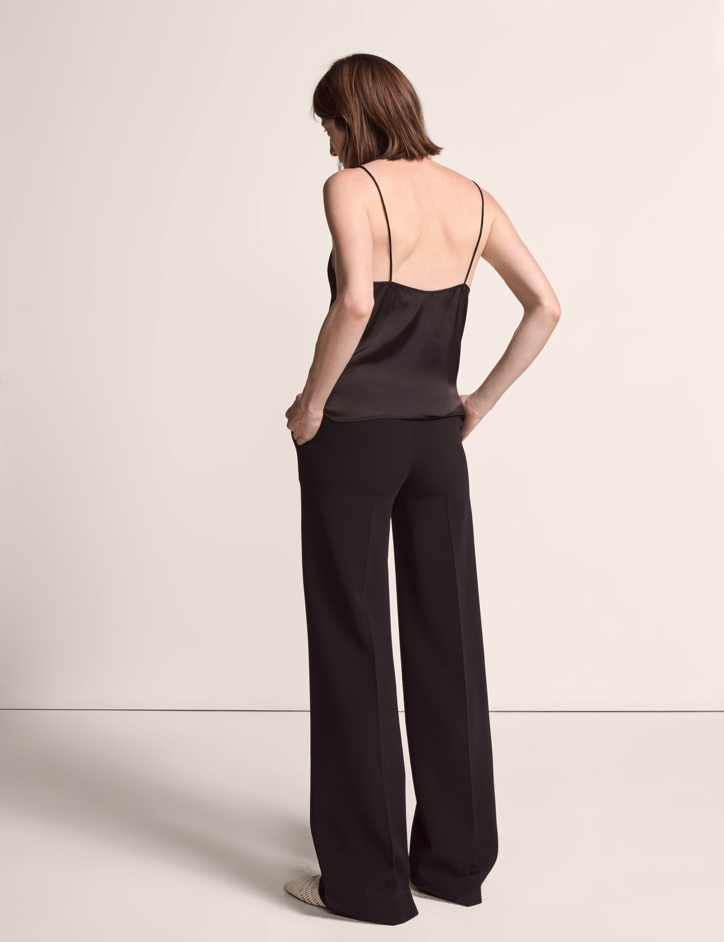 Another Tomorrow Cami in Black – Viscose Women's Top