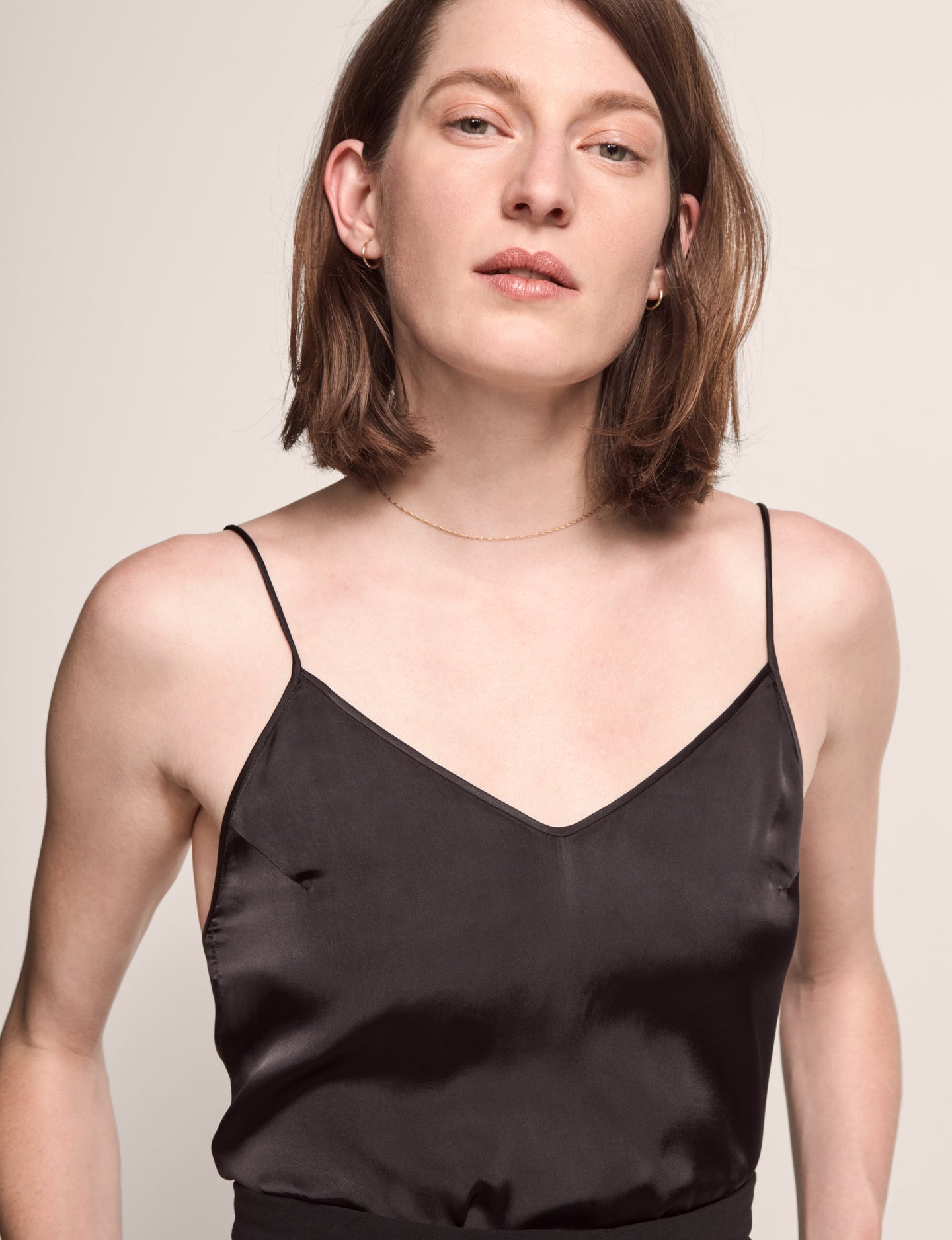 Another Tomorrow Cami in Black – Viscose Women's Top