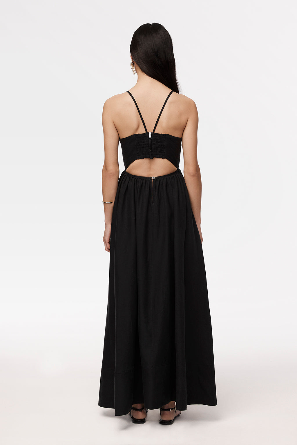 Another Tomorrow Linen Halter Dress in Black – Linen Women's Dress