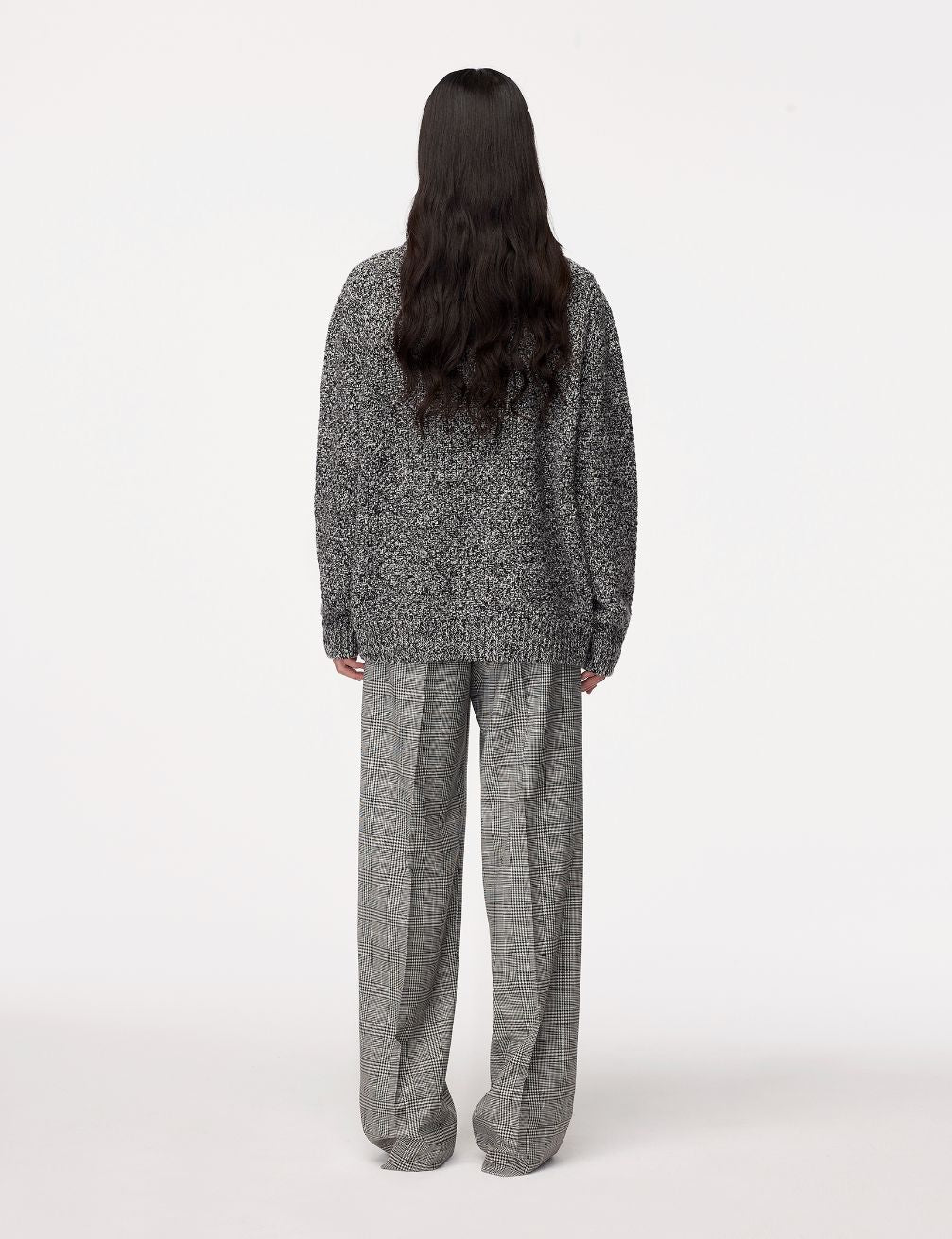Another Tomorrow Cashmere Turtleneck in Black/Ivory – Cashmere Women's Knitwear