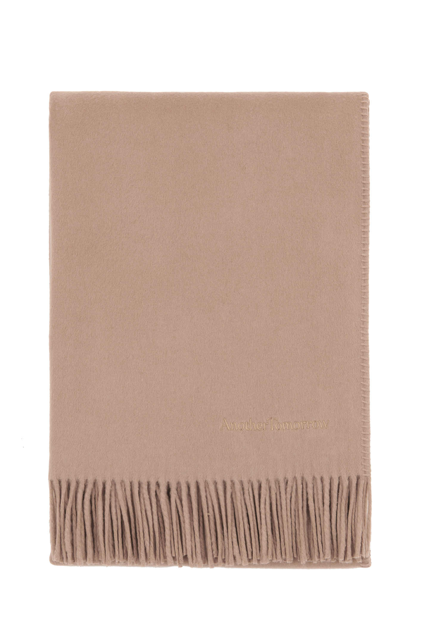 Another Tomorrow The Tasseled Blanket in Camel – Cashmere
