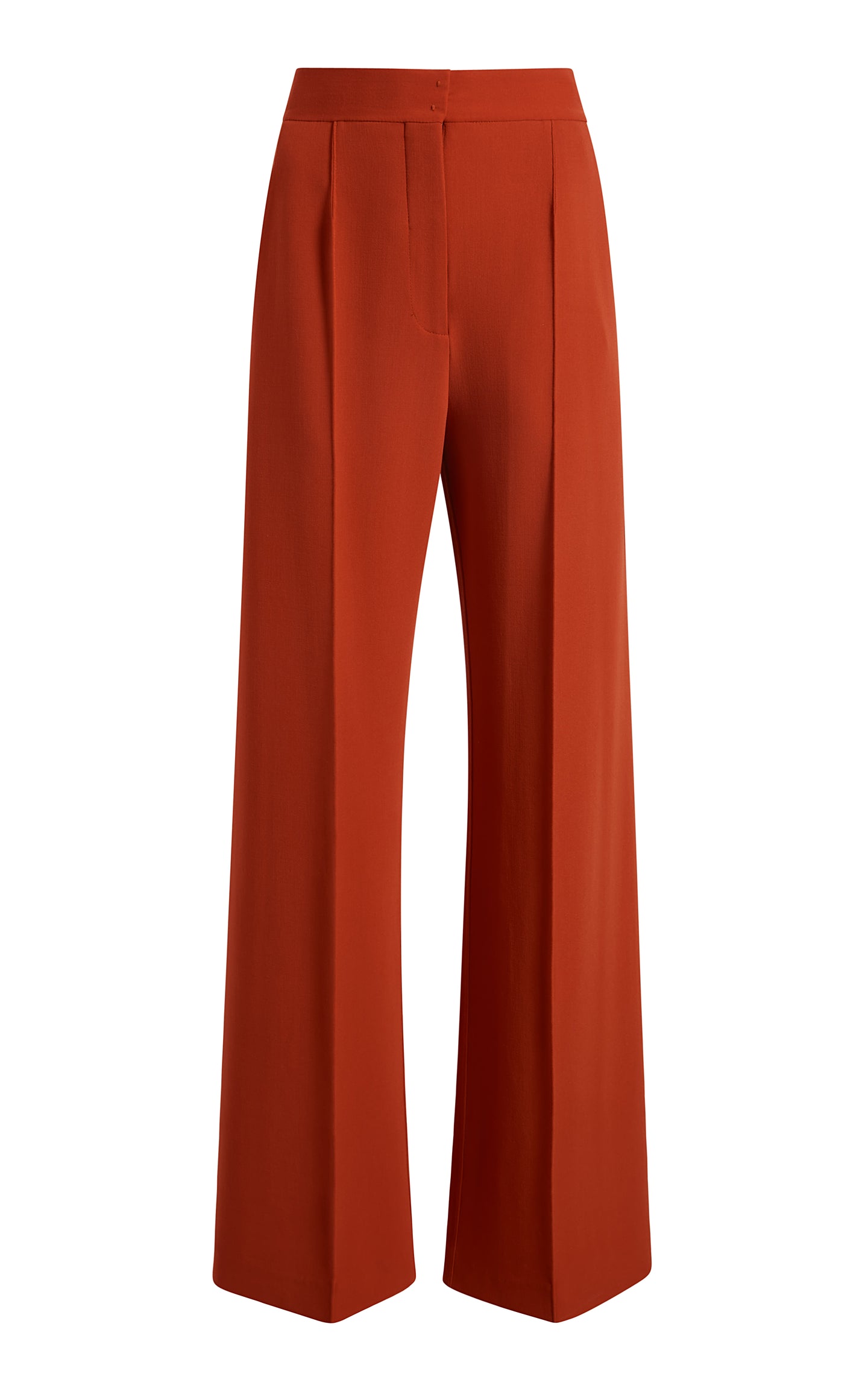 Another Tomorrow Doppio Wide Leg Pant in Sedona Red – Wool Women's Trousers