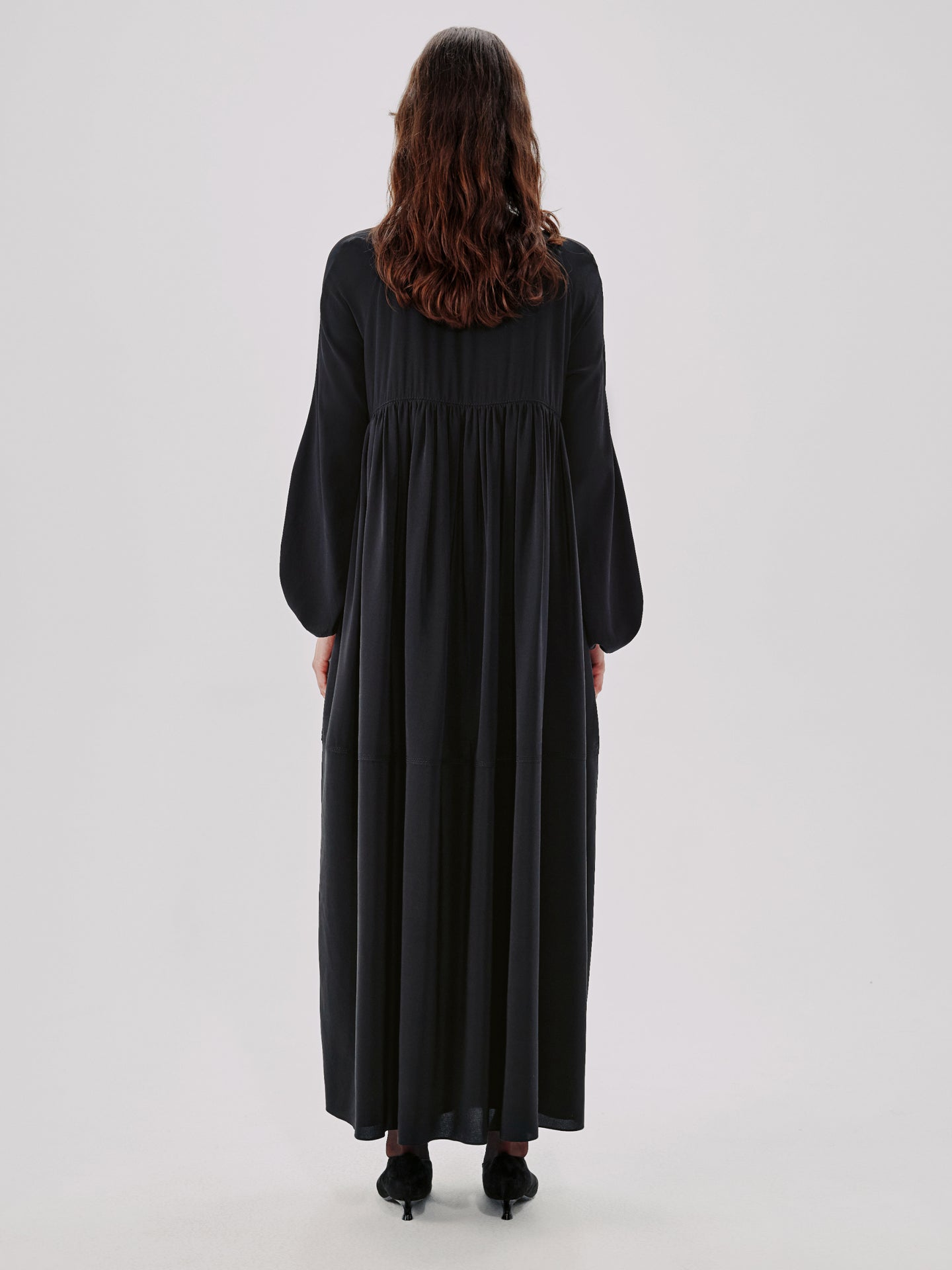 Empire Cocoon Dress | Black in black