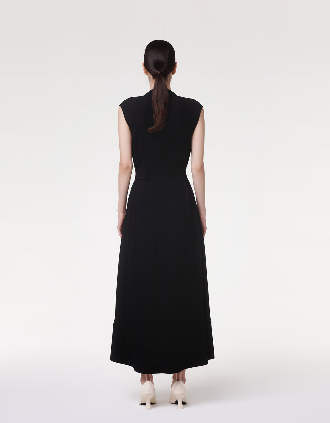 Gathered Neckline Dress | Black image 4