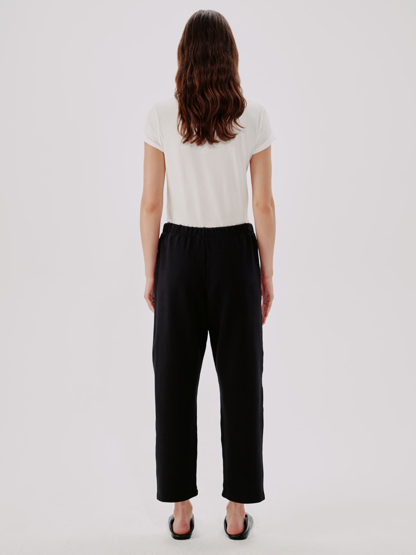 Another Tomorrow Jogger in Black – Cotton Women's Trousers