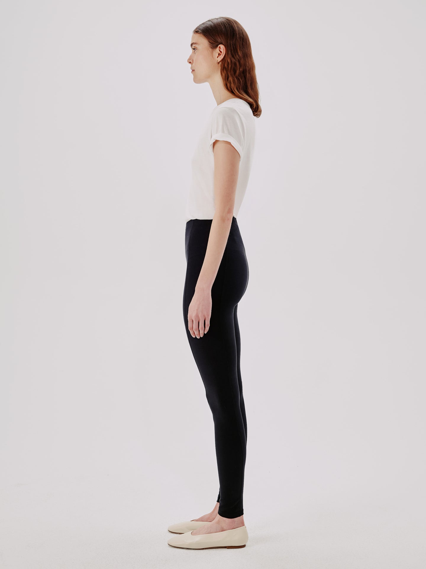 Another Tomorrow Seamed Legging in Black – Jersey Women's Trousers