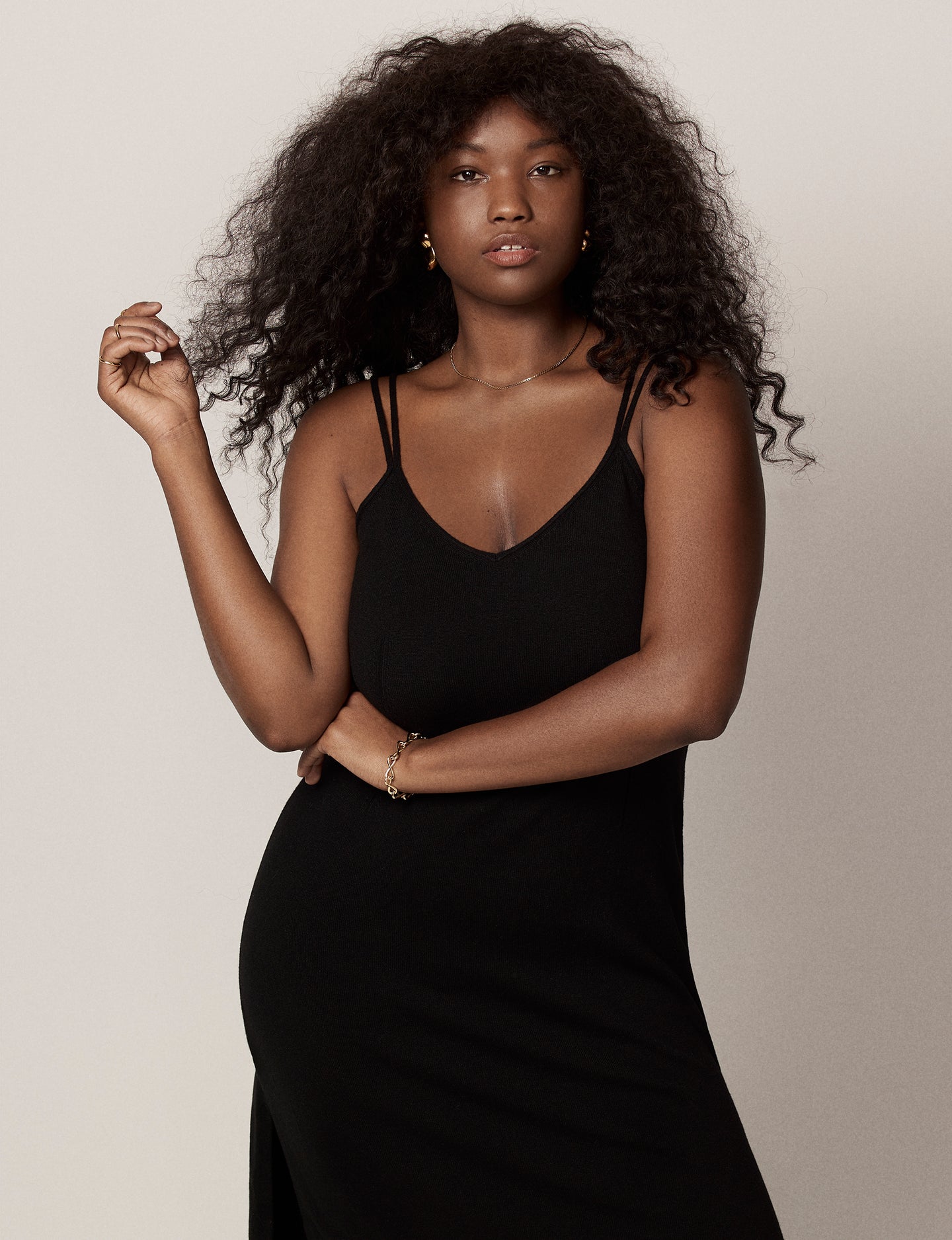 Another Tomorrow Cashmere Slip Dress in Black – Cashmere Women's Dress