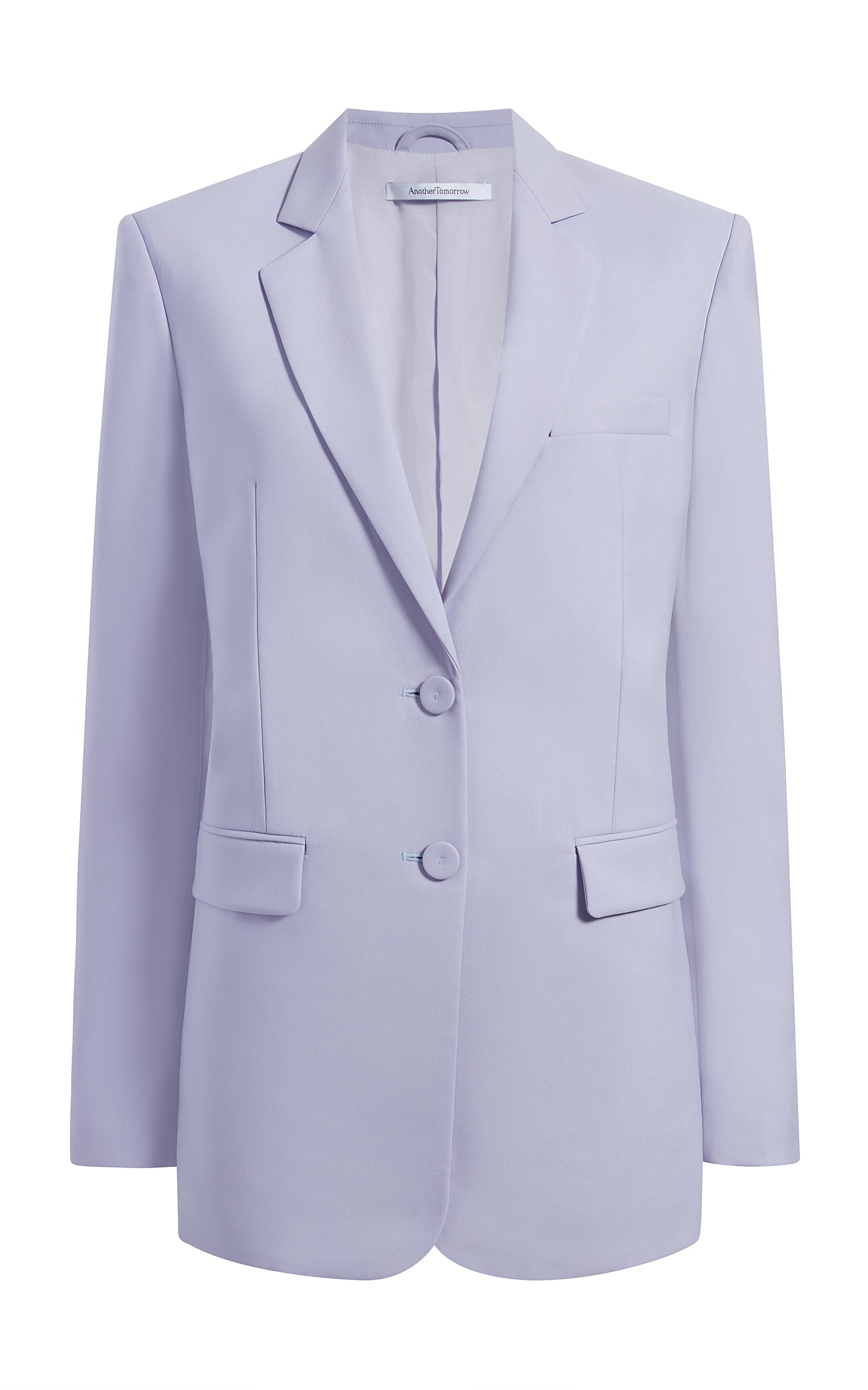 Another Tomorrow Oversized Blazer in Lilac – Wool Women's Jacket