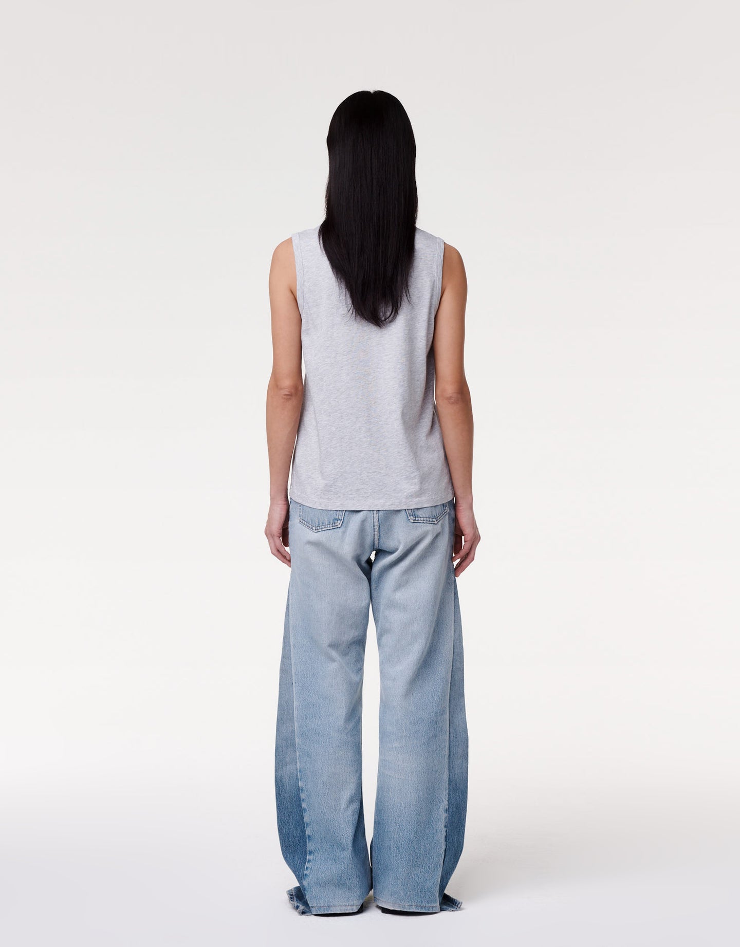 Sleeveless Tee | Heather Grey in heather grey