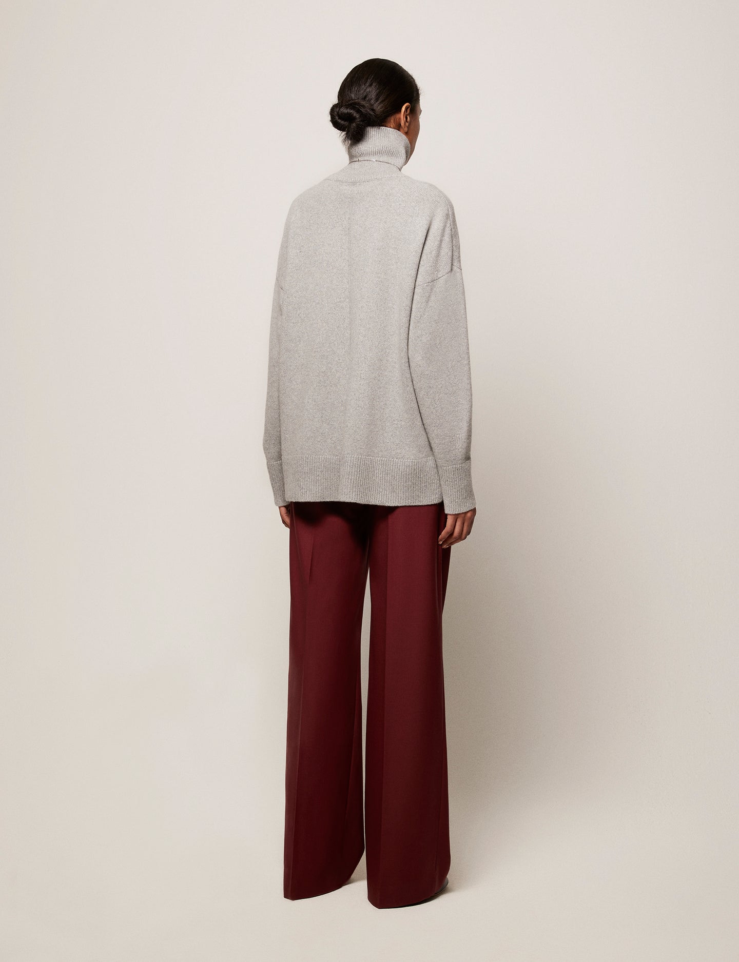 Another Tomorrow Cashmere Turtleneck in Heather Grey – Cashmere Women's Knitwear