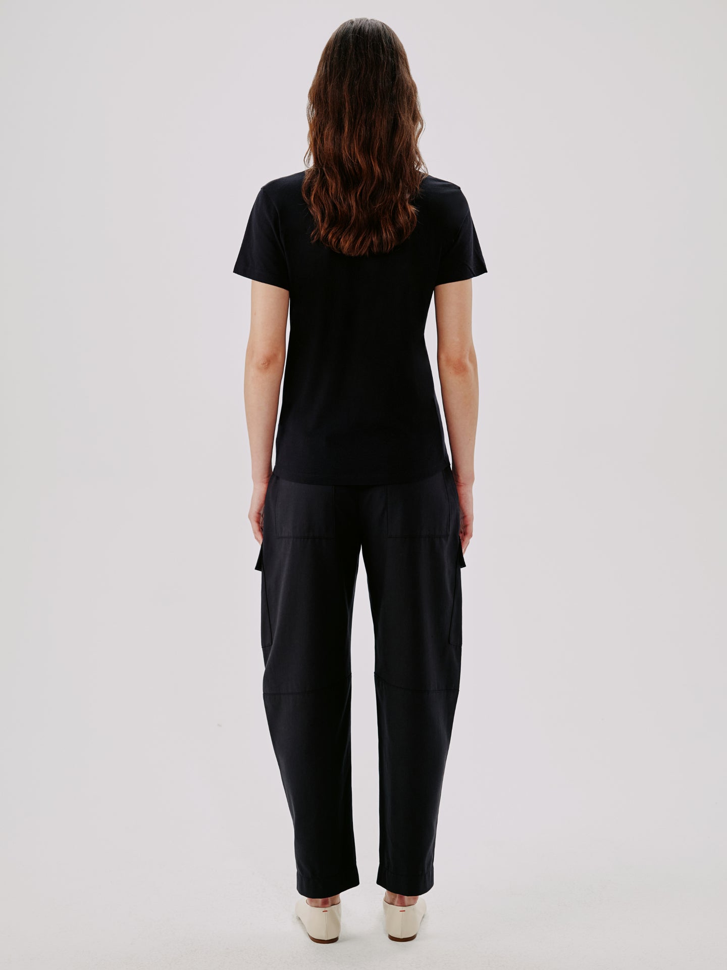 V-Neck Tee | Black in black