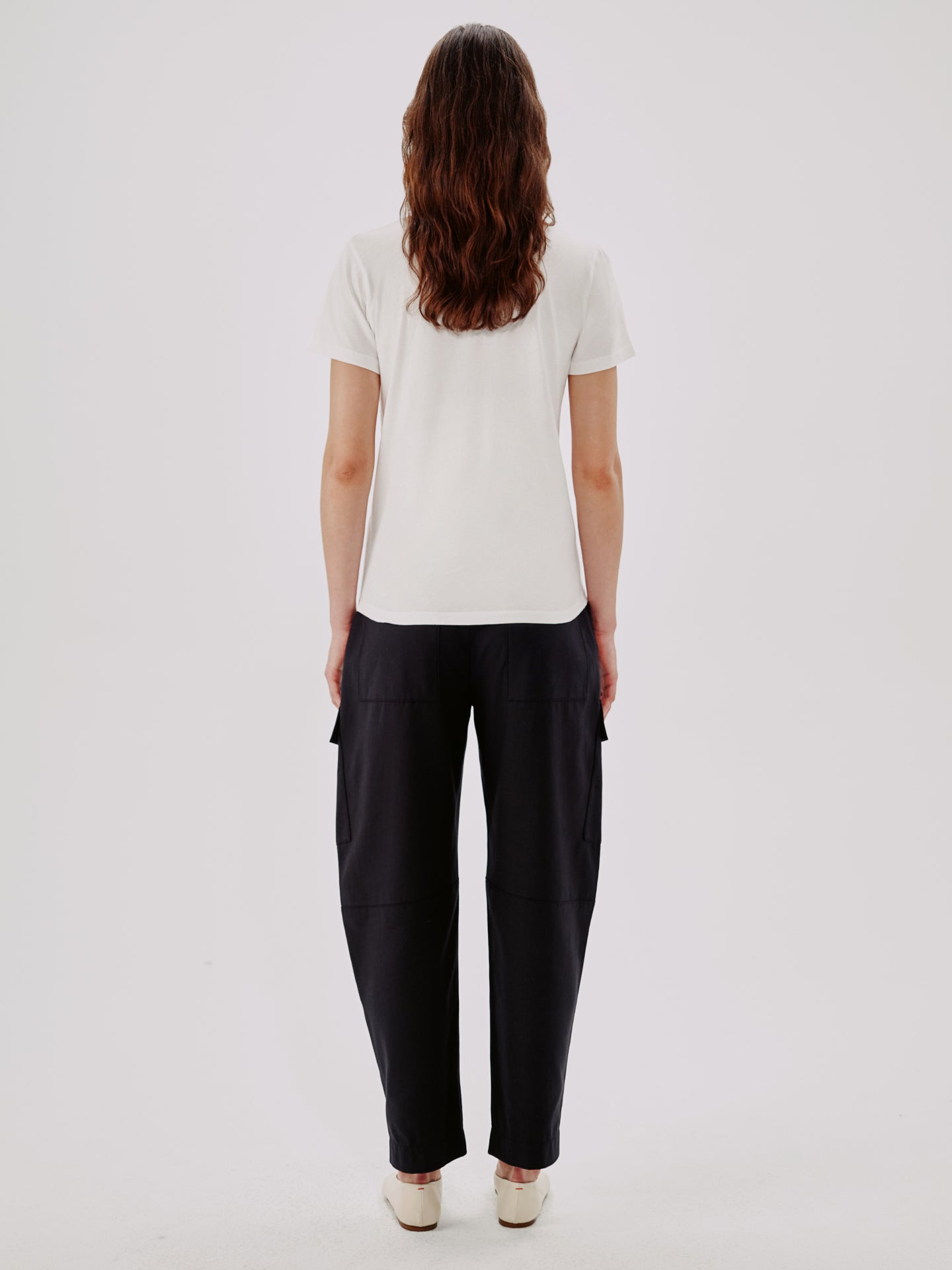 V-Neck Tee | White in white