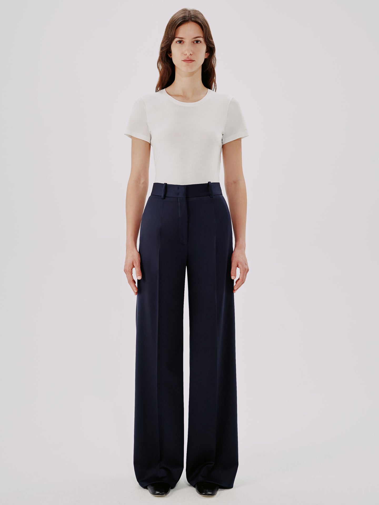 Wide Leg Suit Pant - Resale | Navy in navy
