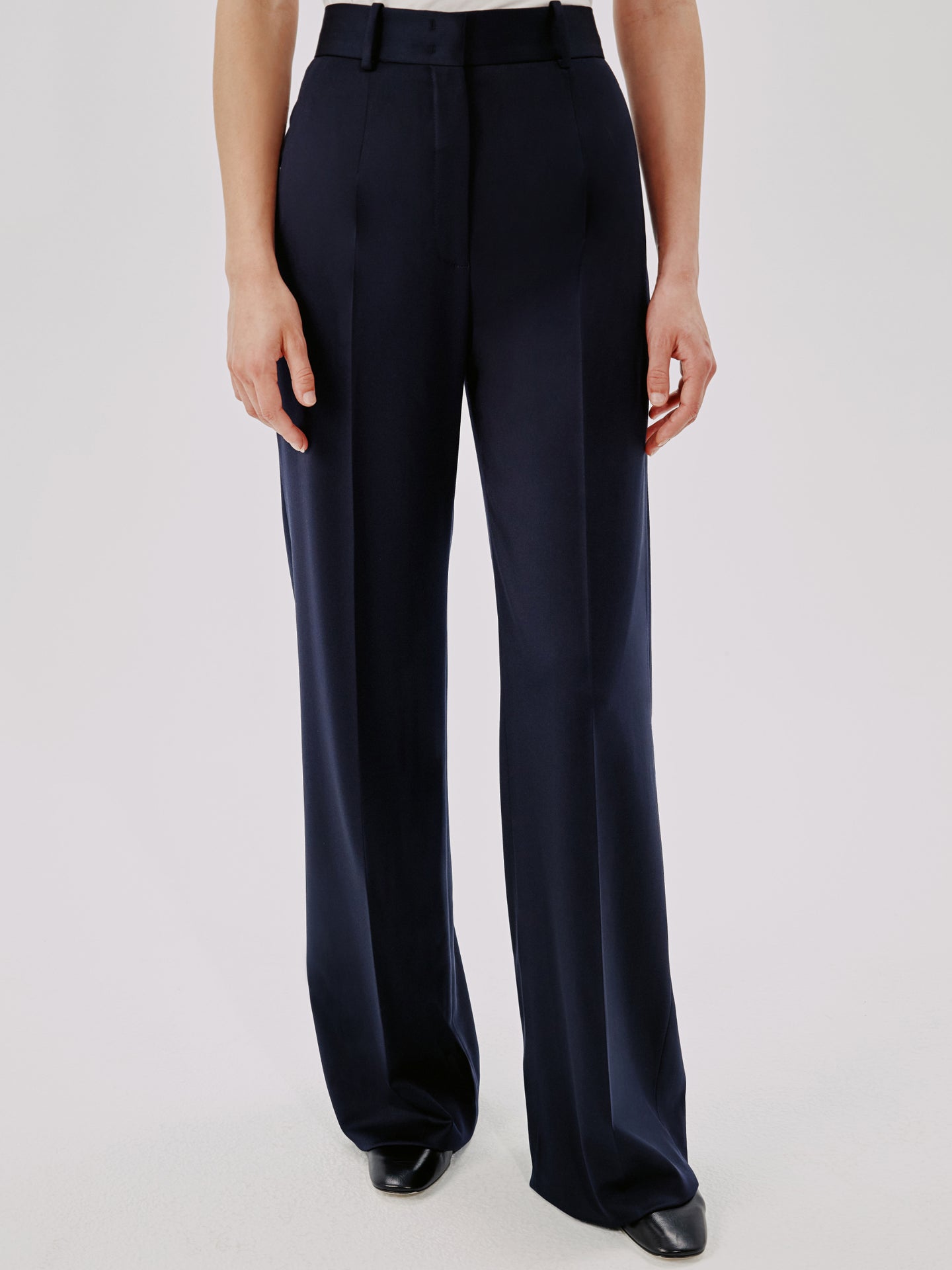 Wide Leg Suit Pant - Resale | Navy in navy