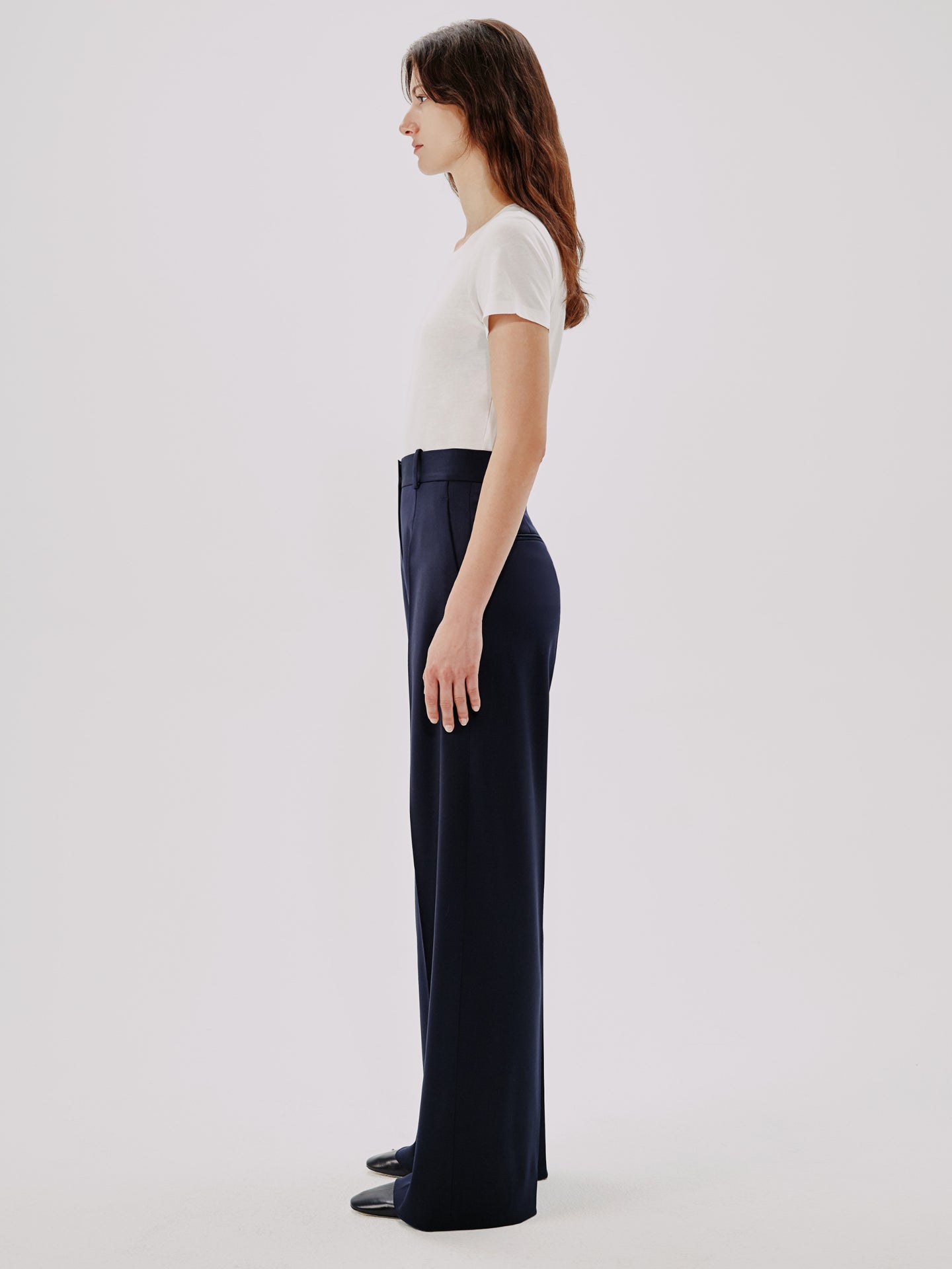Wide Leg Suit Pant - Resale | Navy in navy