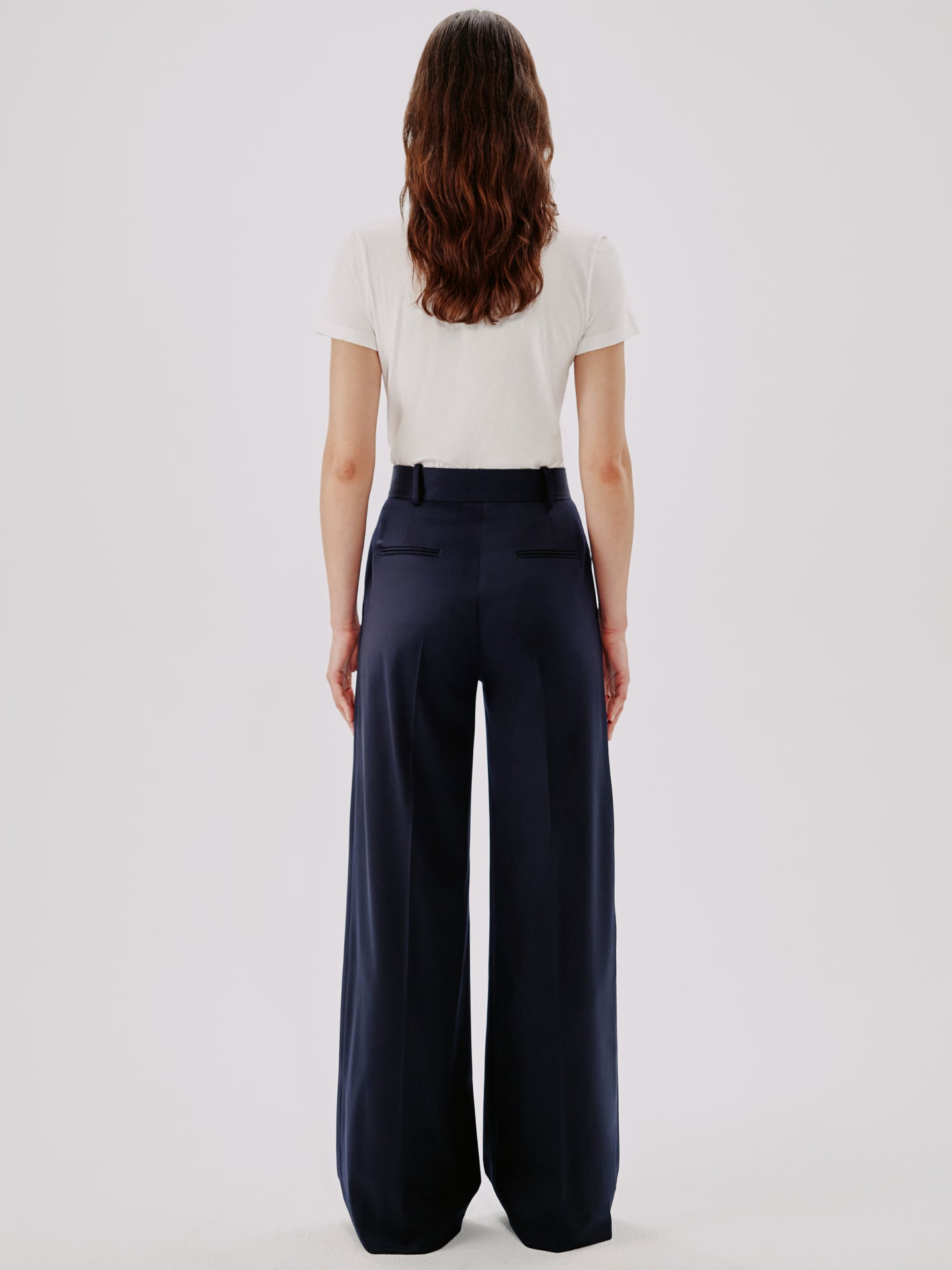 Wide Leg Suit Pant - Resale | Navy in navy