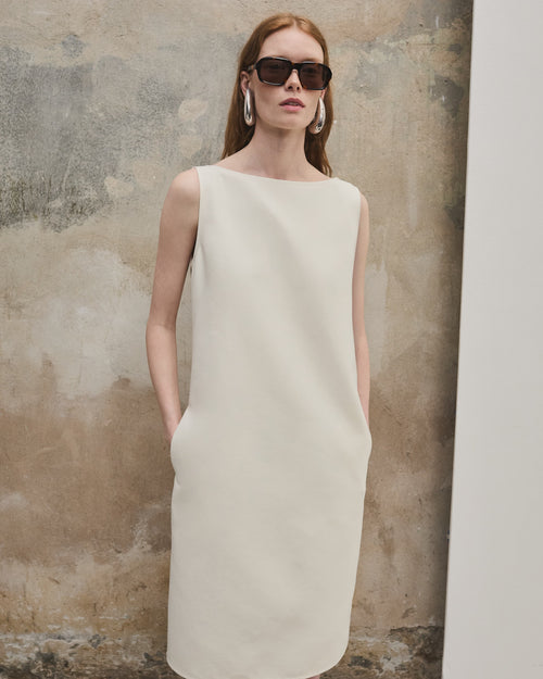 Sleeveless Tee Dress | Black Another Tomorrow Sleeveless Tee Dress | Black Another Tomorrow
