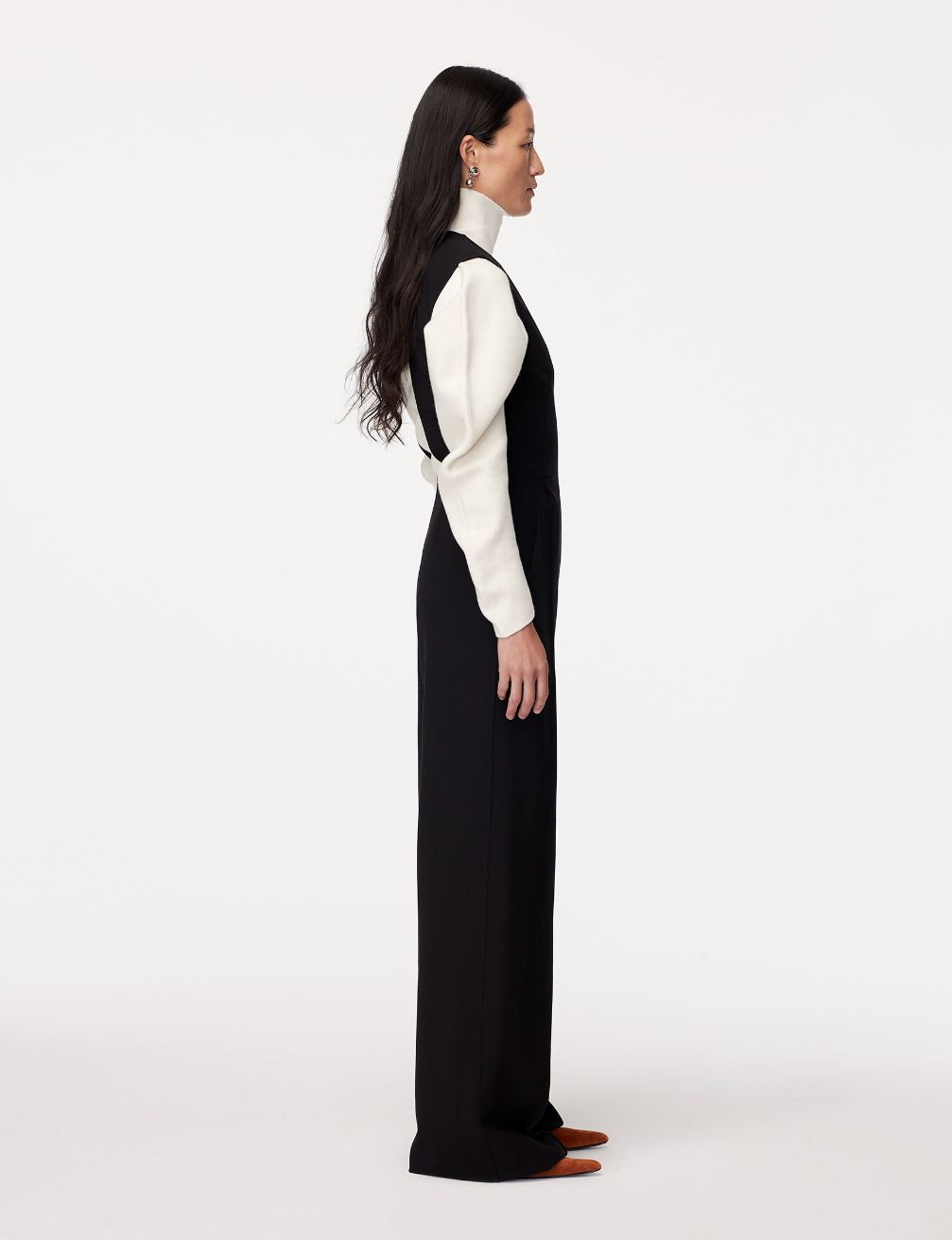 Another Tomorrow Doppio Jumpsuit in Black – Wool Women's Jumpsuit