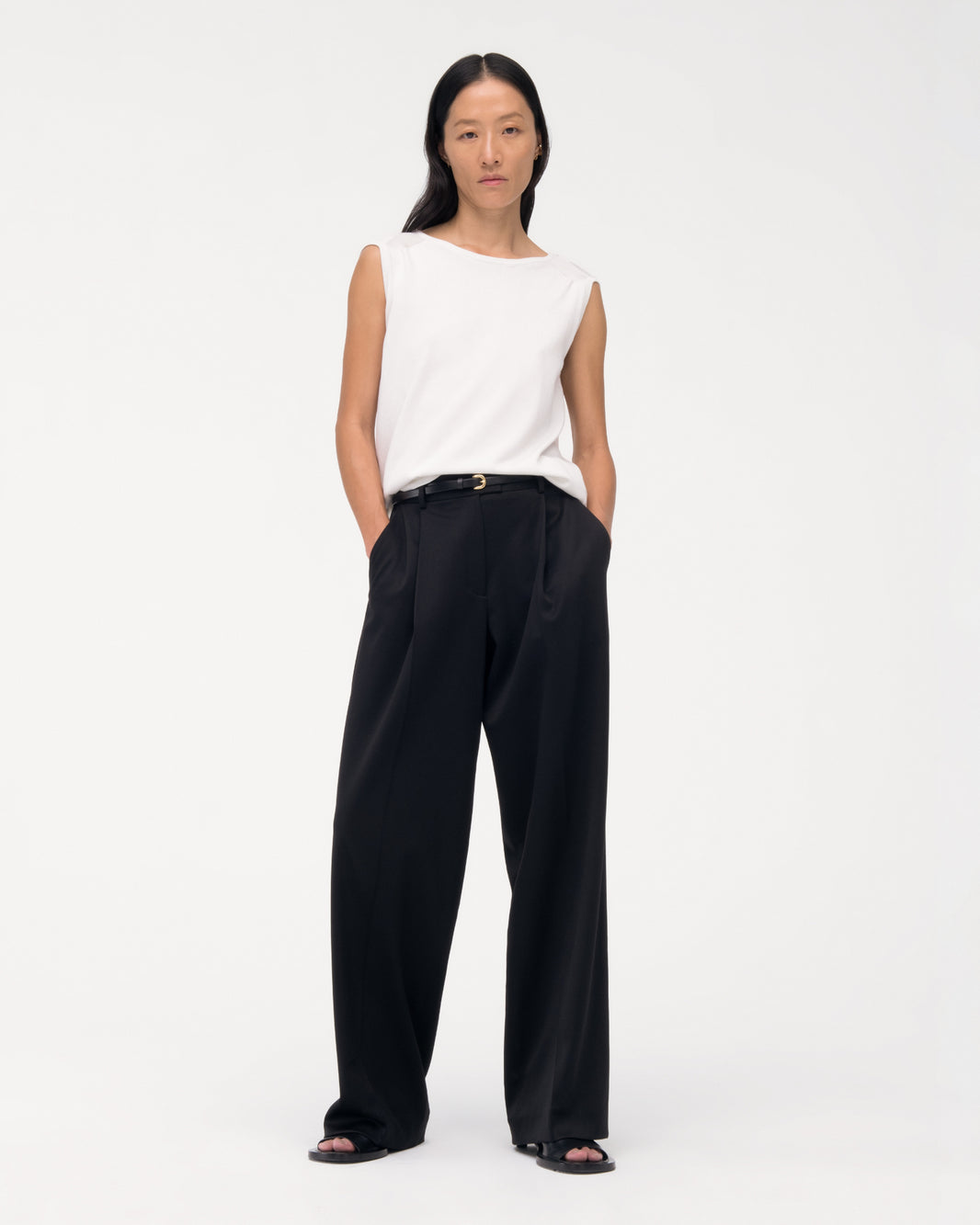 Relaxed Wide Leg Pant | Plum
