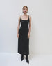 Another Tomorrow Contour Seamed Dress in Black – Satin Women's Dress