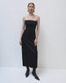 Another Tomorrow Architectural Skirt in Black – Satin Women's Skirt