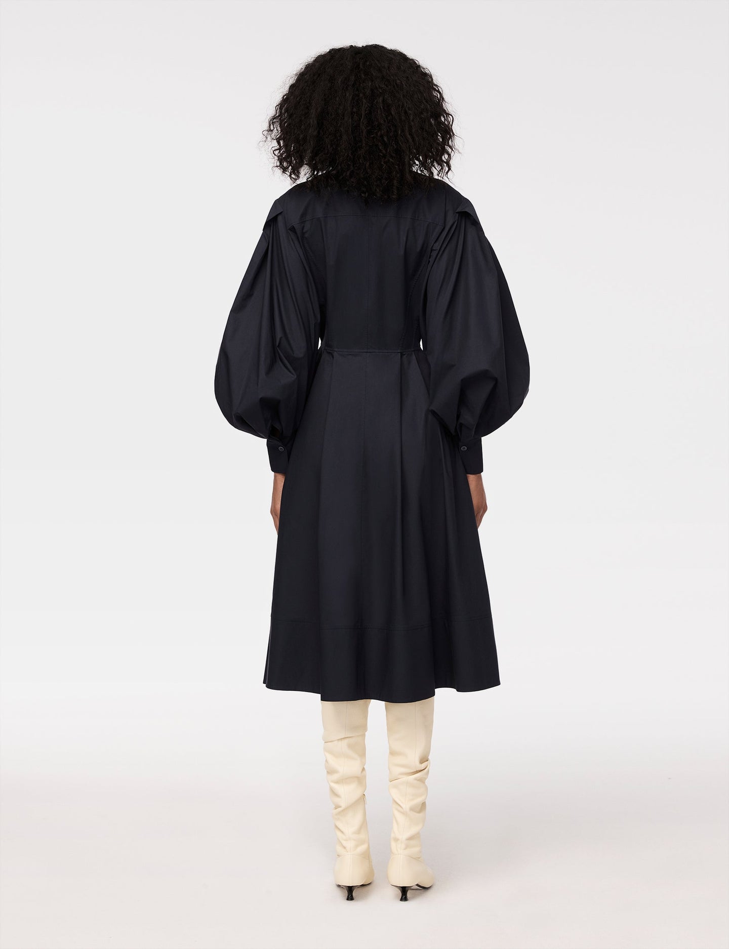 Seamed Waist Shirt Dress - Resale | Midnight