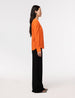 Gathered Sleeve Crewneck Blouse - Resale | Tangerine