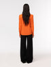 Gathered Sleeve Crewneck Blouse - Resale | Tangerine