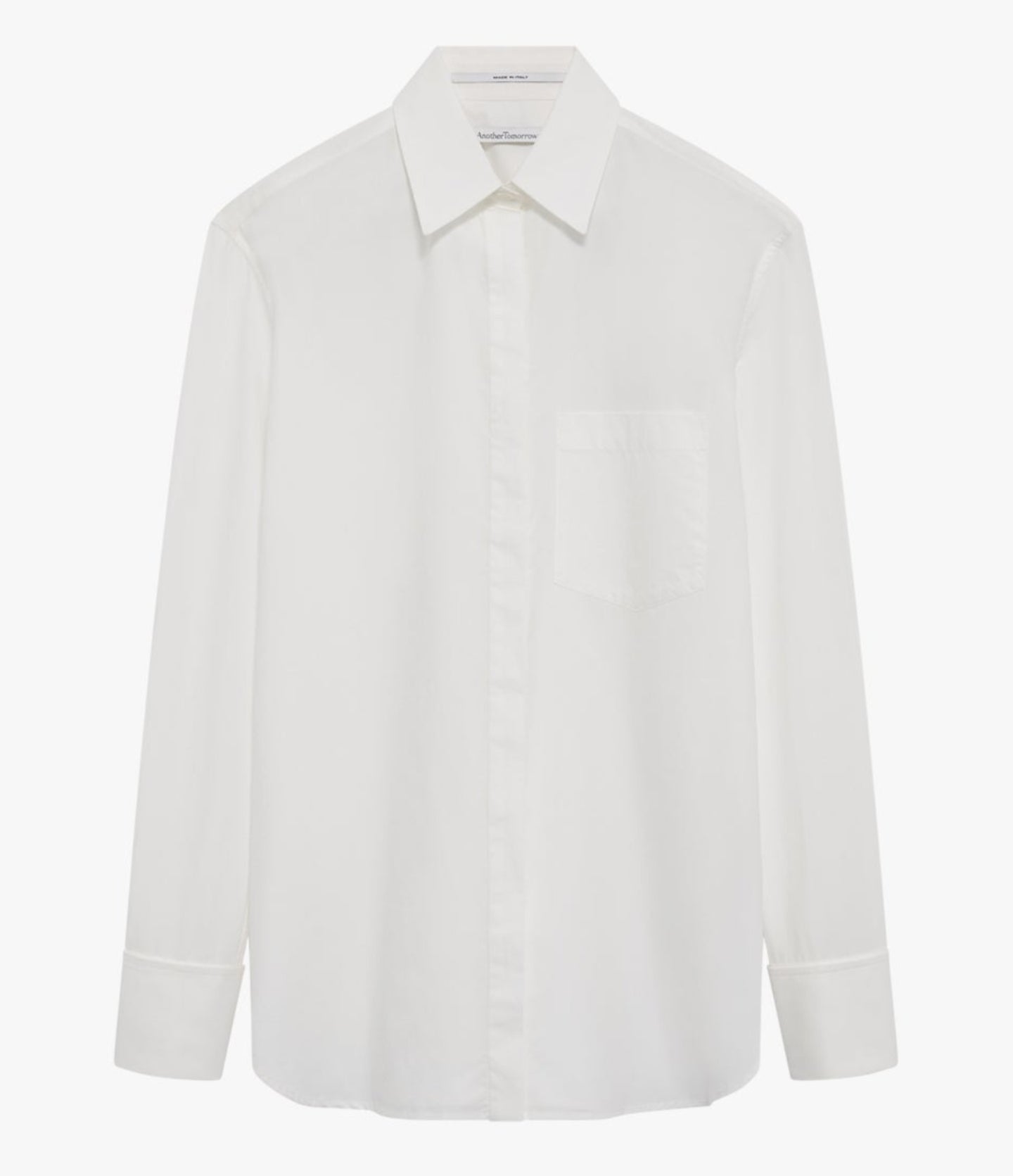 Another Tomorrow Men’s Shirt in White – Cotton Women's Top