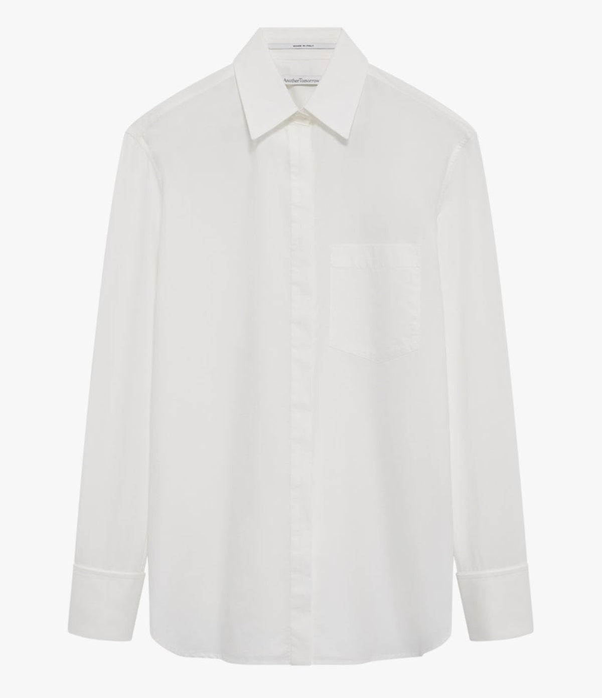 Another Tomorrow Men’s Shirt in White – Cotton Women's Top
