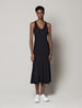 Another Tomorrow Deep V Tank Knit Dress in Black – Viscose Women's Dress