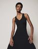 Another Tomorrow Deep V Tank Knit Dress in Black – Viscose Women's Dress