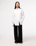 Another Tomorrow Linen Oversized Men's Shirt in White – Linen