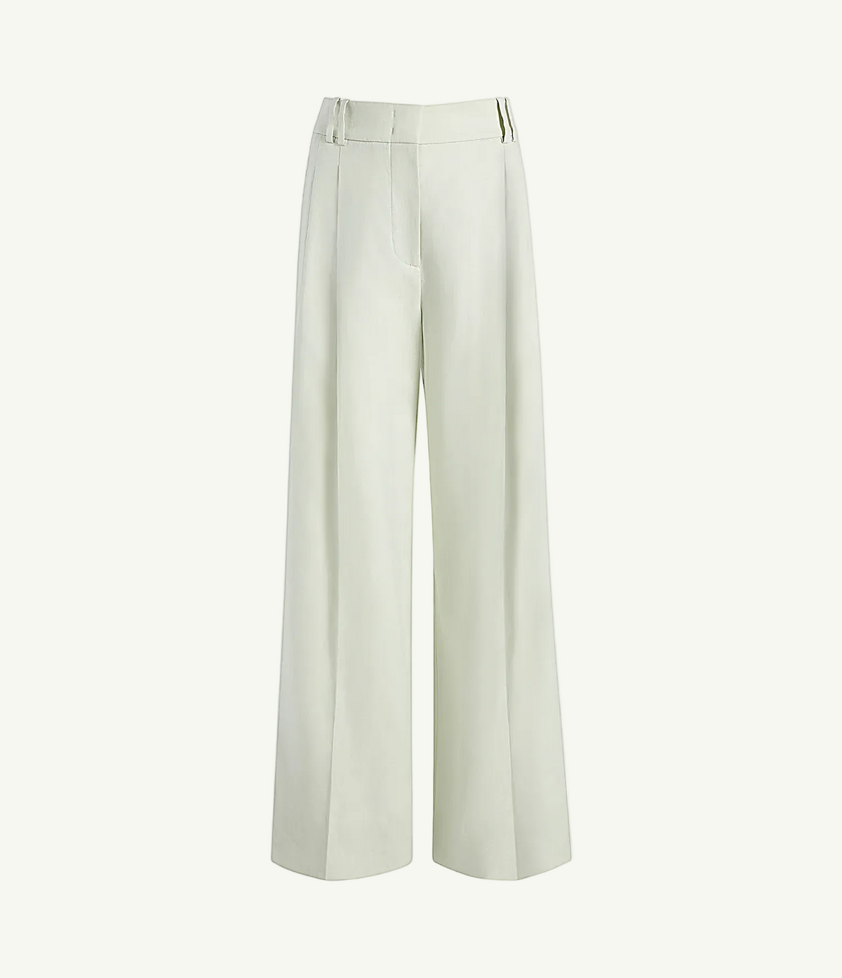 Another Tomorrow Pleated Trouser in Silt Green – Linen Women's Trousers