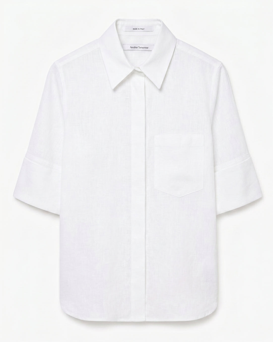 Linen French Cuff Blouse | Off White