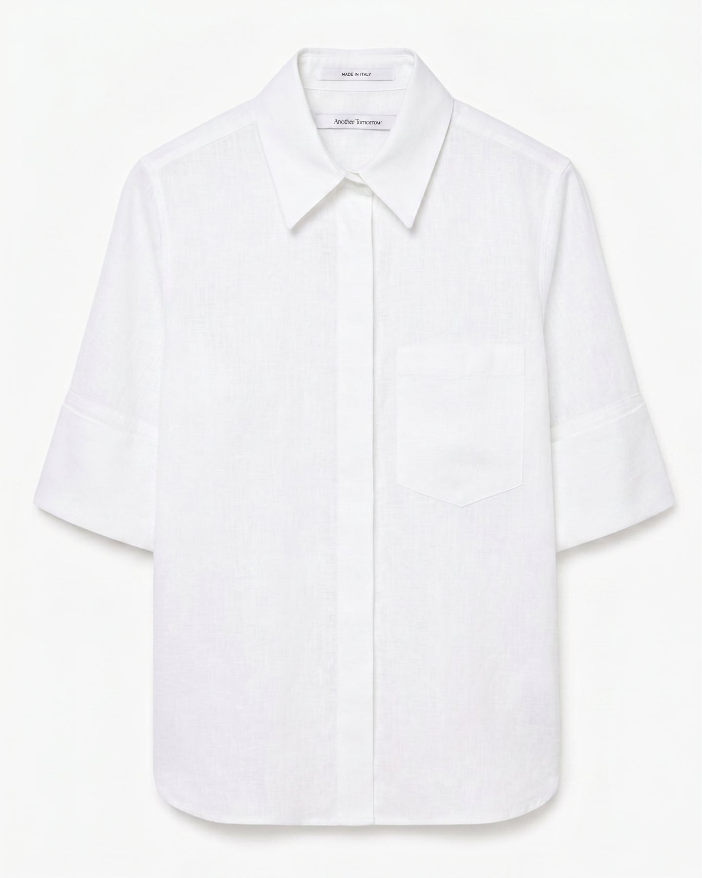 Linen French Cuff Blouse | Off White