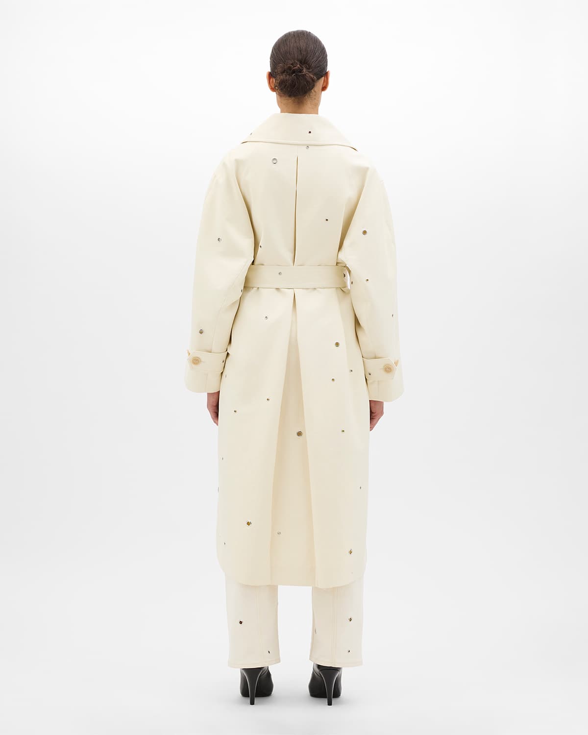 Eyelet Trench | Cream