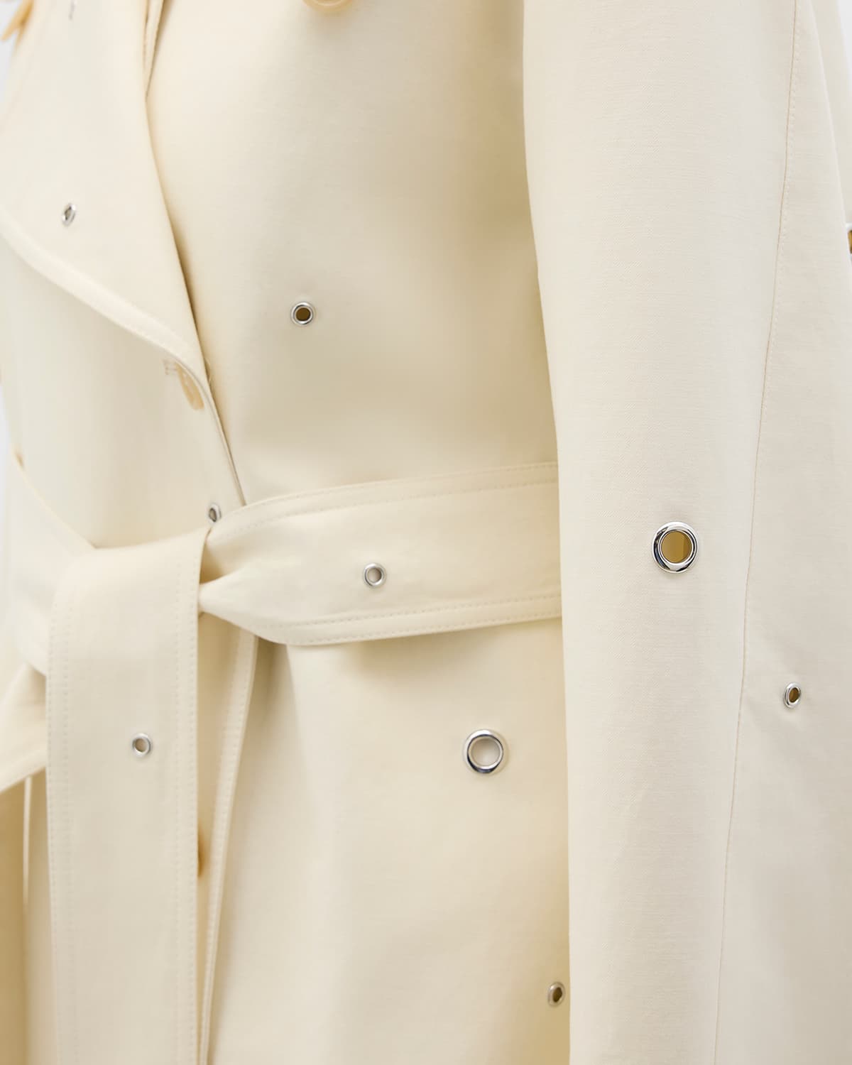 Eyelet Trench | Cream