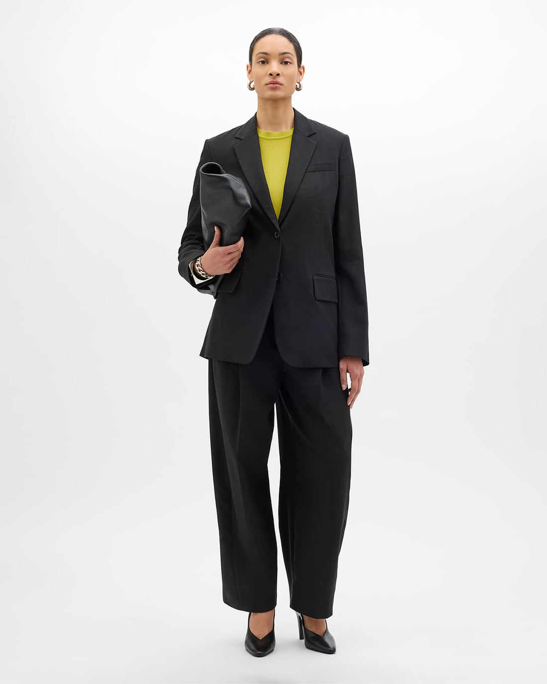 Cotton Relaxed Blazer | Black