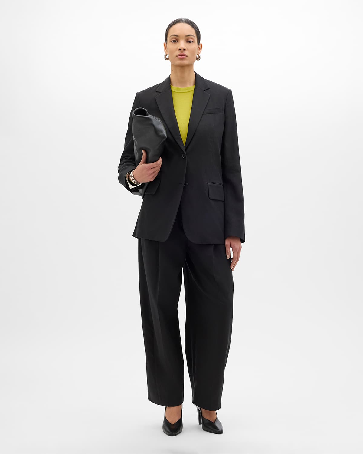 Cotton Relaxed Blazer | Black