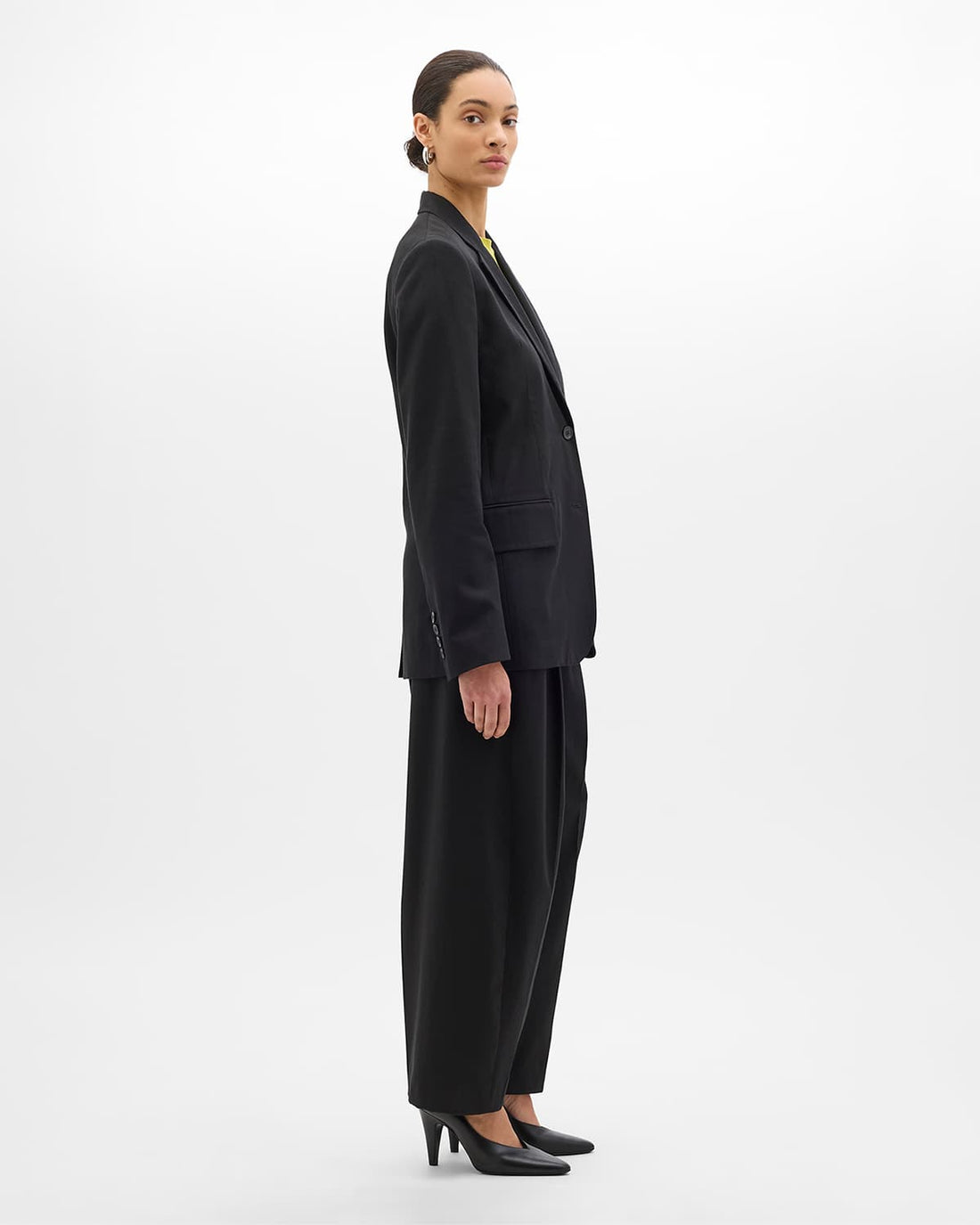 Cotton Relaxed Blazer | Black