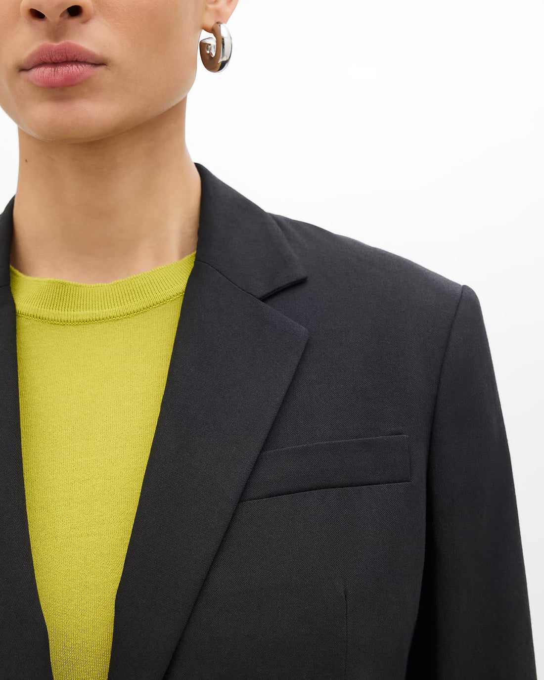 Cotton Relaxed Blazer | Black