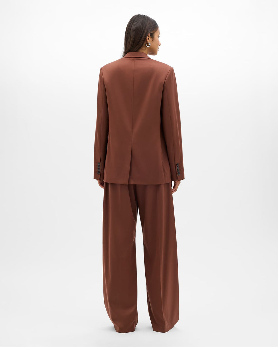 Wool Relaxed Blazer | Cinnamon