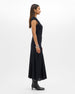 Seamed Knit Flare Skirt | Black